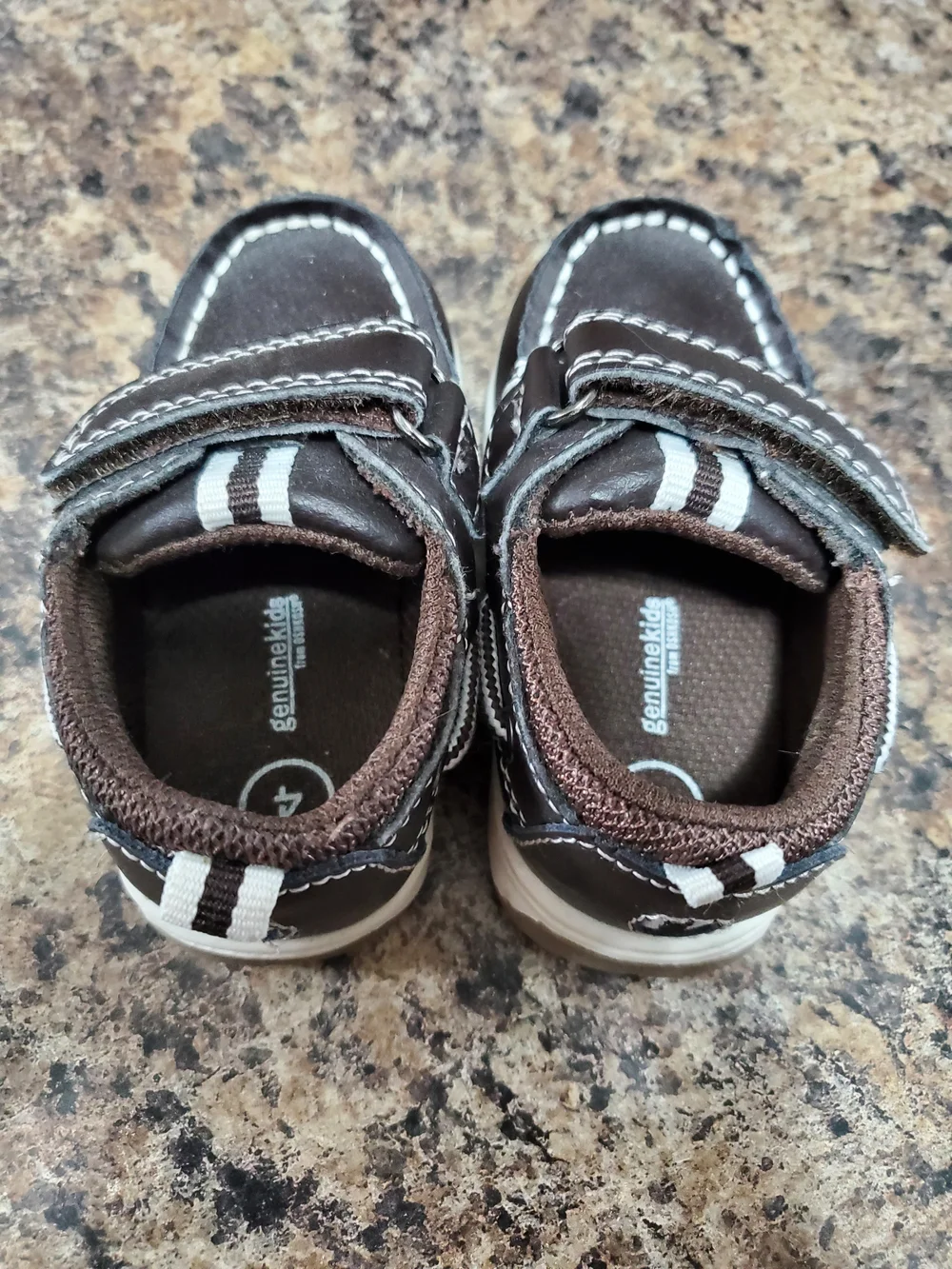 OshKosh B'gosh Dark Brown Moccasin-Style Hook-and-Loop Shoes